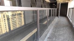 玻璃栏板护栏厂家 阳台走廊露台防护栏 钢化玻璃组装栏杆 拓源建筑